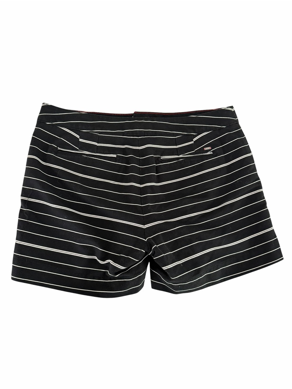 TOMMY HILFIGER Black White Striped Nautical Sailor Shorts Preppy Coastal size 6 - Picture 3 of 13